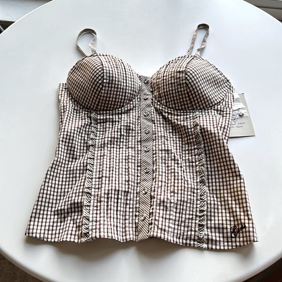 gingham bustier - medium